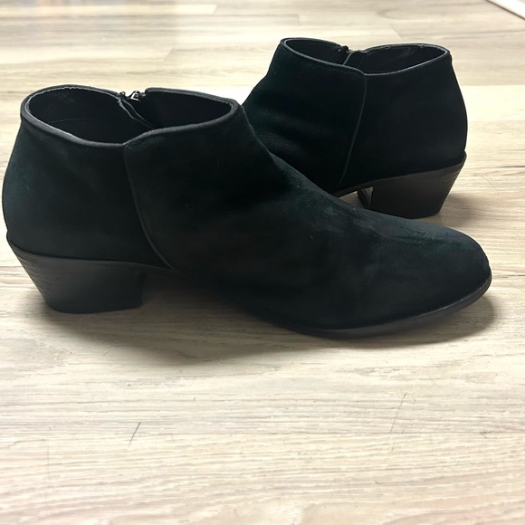 Vionic Ankle Boots Joy Serena Black Suede Womens Sz 11 Comfort Classic Tassels - Picture 11 of 13